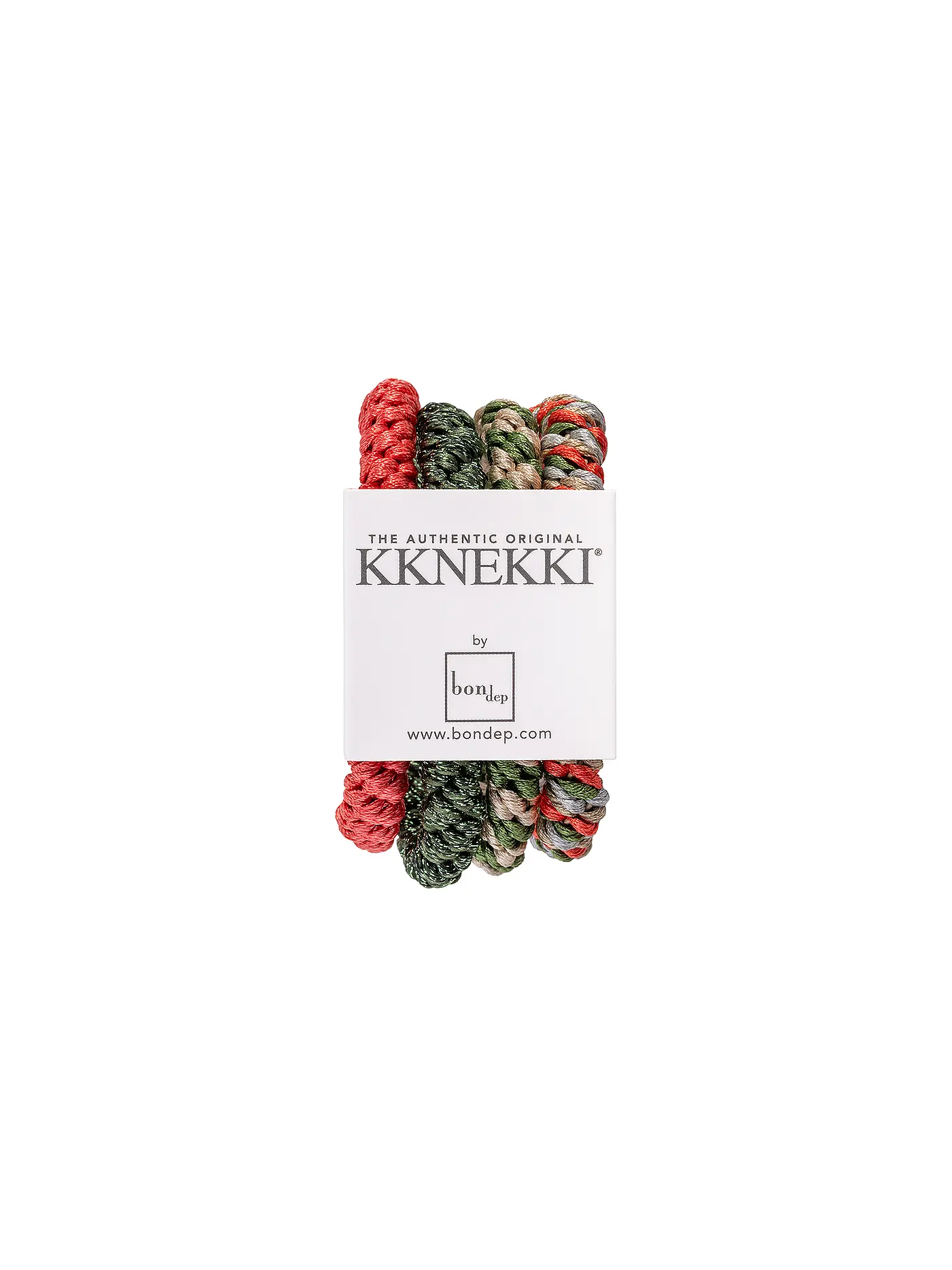 KKNEKKI | Haargummi 4er Pkg BUNDLE 20 | dunkelgrün